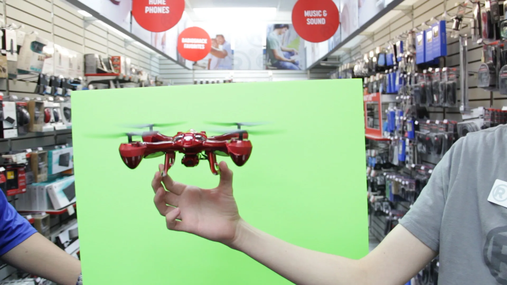 Foreground drone element