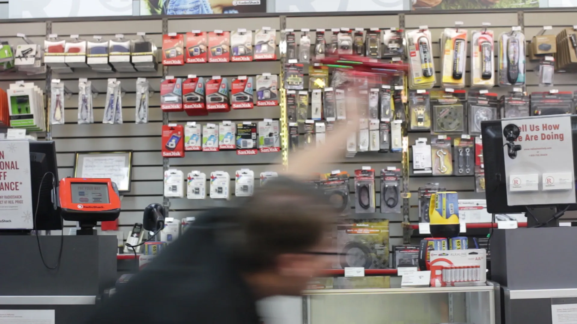 Hand-pupetting the drone for the flyby. Strange pale blur is yours truly.