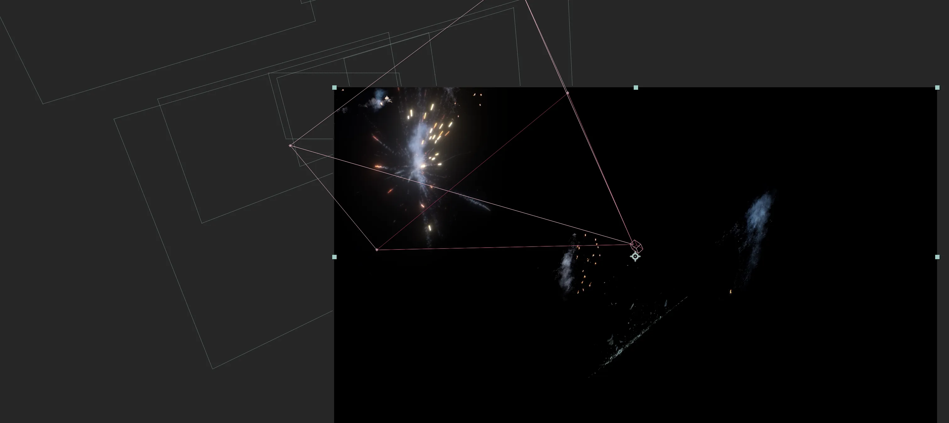 After Effects 3D camera track with various spark elements