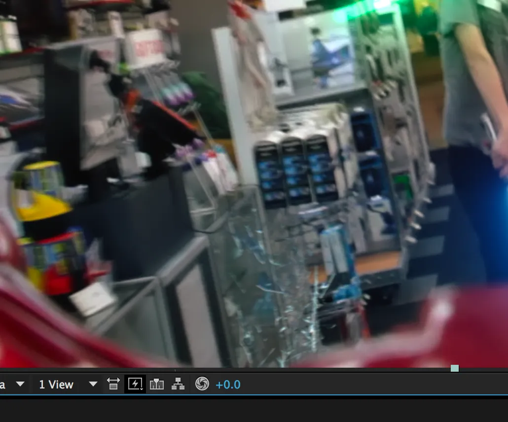 I went a little overboard with some stuff that no one will notice, particularly when it was uploaded to Instagram. But now you can notice! Like the laser blast that gets deflected into a display case at the beginning of the POV shot.